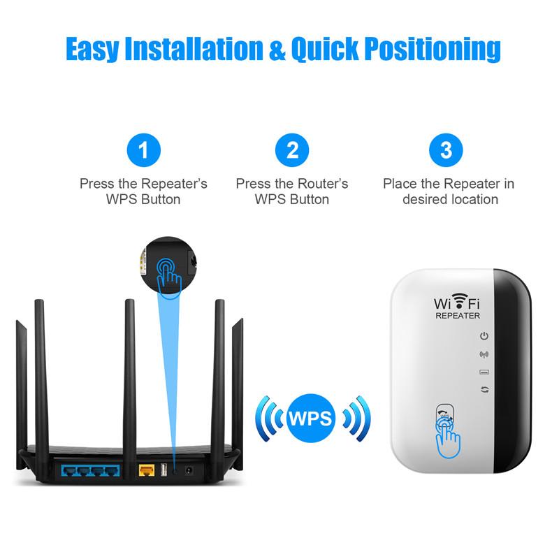 Wireless WIFI Repeater  Router Wifi Range Extender Wi-Fi Signal Amplifier Network Card Adapter for PC