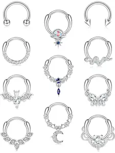 16G Septum Rings Septum Jewelry Septum Piercing Jewelry Cute Snake Butterfly Septum Ring Daith Earrings