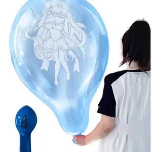 24-Inch Giant Latex Balloon, Random Anime Patterns, Durable Party Decoration, Perfect for Celebrations, Long-Lasting Design