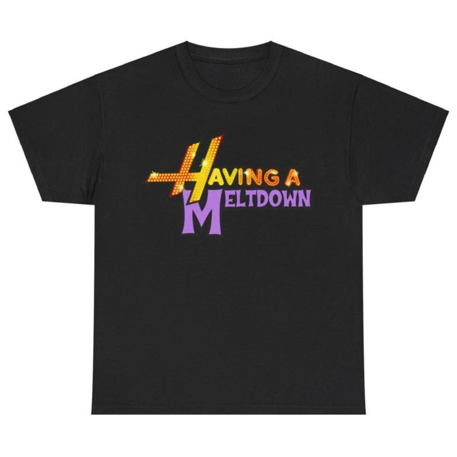 1pc Having A Meltdown T-Shirt, Aesthetic Mental Health Matters Cotton T-Shirt, Trendy Disco Faux Glitter Hannah Montana T-Shirt, Vintage Graphic Tee, Popular Unisex Apparel for Mental Health Awareness