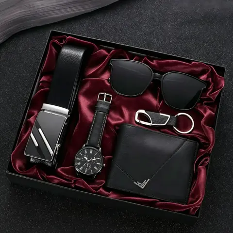 Men's Quartz Business Watch Set, Men's Accessories, Accessories Sets, Gift Box for Daily Wear, Birthday and Father's Day Gifts