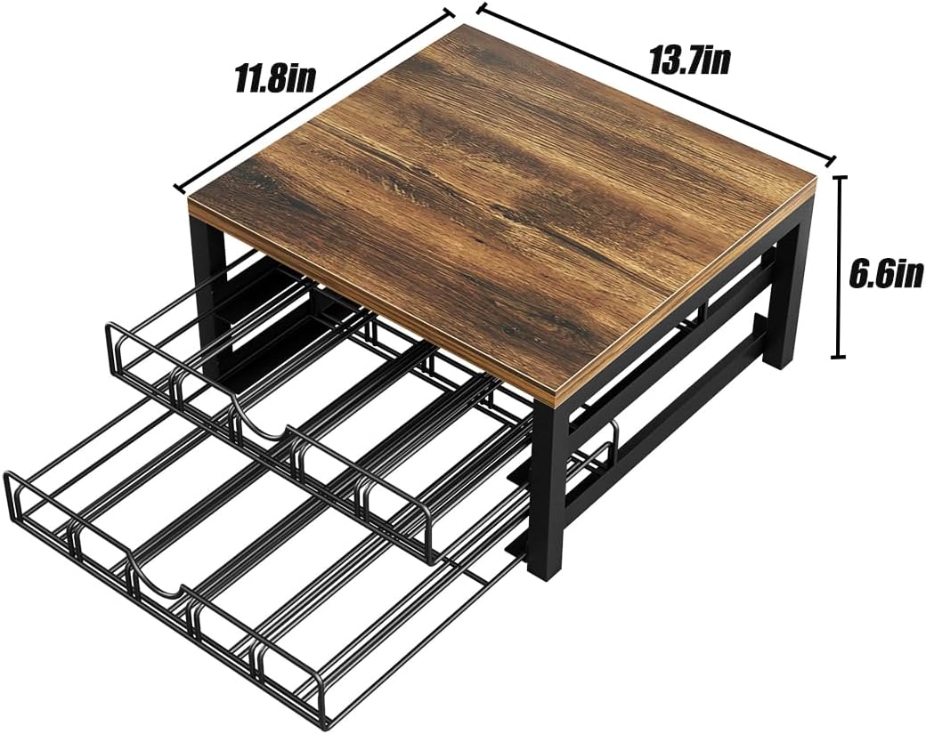 Coffee Pod Drawer – Compatible with K-Cups, 50 Pod Pack Capacity Rack, 2-Tier Holder & Storage, Home or Office Kitchen Counter Organizer Multicolor Deals For You Days