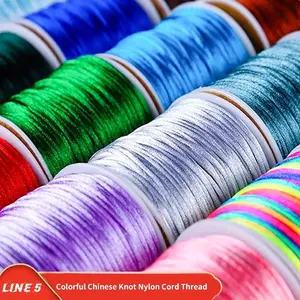 Brightly colored decorative lines, Macarais thread, decorative woven rope, pull rope, string, items for DIY bracelet making