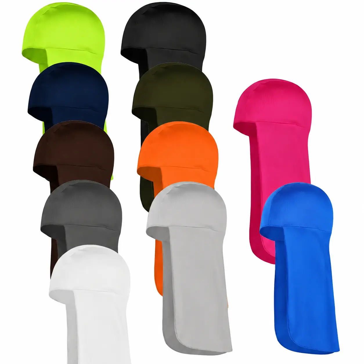 Professional Hard Hat Sun Shade with Extended Neck Coverage, Breathable Cooling Skull Cap Liner, UPF 50+ UV Protection for Construction Workers, Landscapers, Cyclists, and All-Day Outdoor Labor in Hot Weather