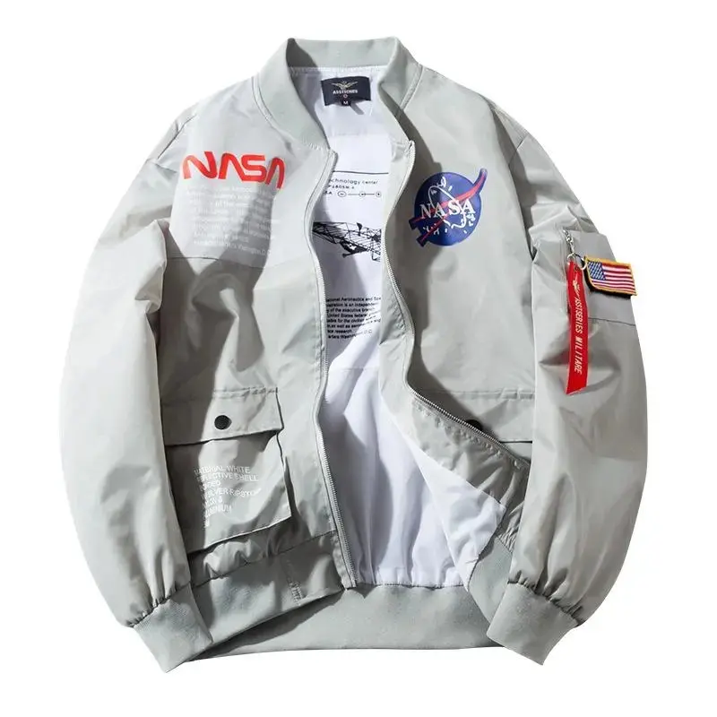 Mens  Patches Slim Fit Bomber Jackets Windbreake Casual Tops