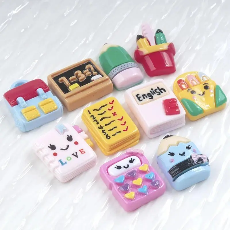 10-100pcs Cute Unisex Multi-Color Cartoon Blackboard Ruler Resin Charms - Teacher Day Themed DIY Craft Supplies for Charms Making, Jewelry Making, Scrapbooking