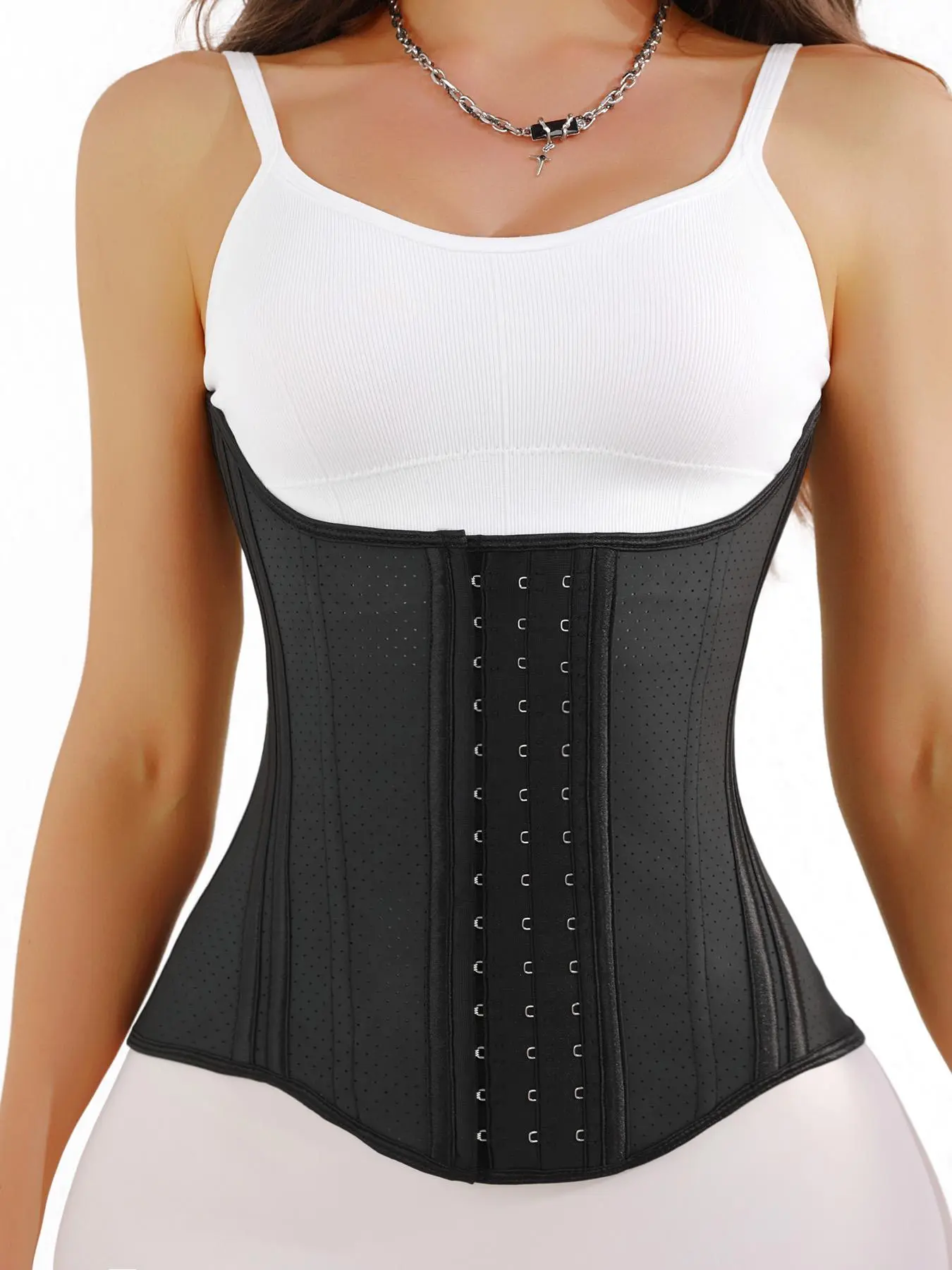 Women's Instant Slimming Waist Trainer Corset,Breathable Mesh Shapewear, Strong Compression, Tummy Control, Hourglass Shape, Daily Fitness, Postpartum Recovery