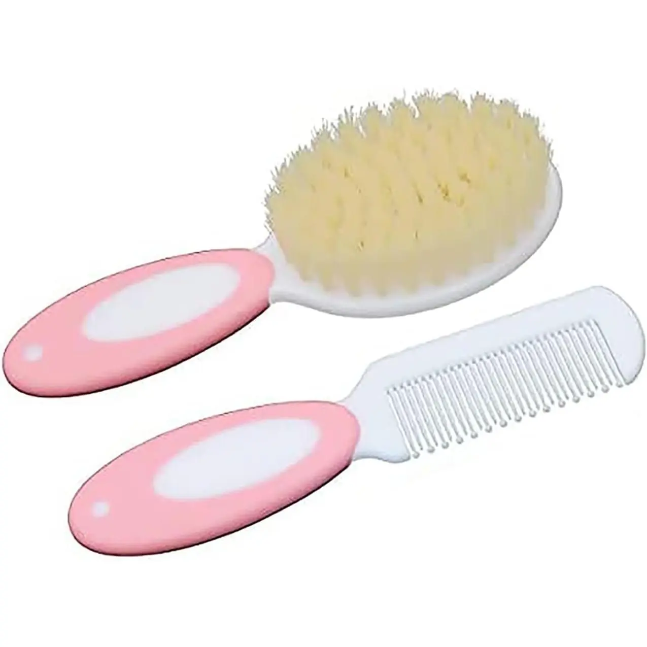 Baby Comb and Brush Set, Soft Natural Bristle Baby Brush: Baby
