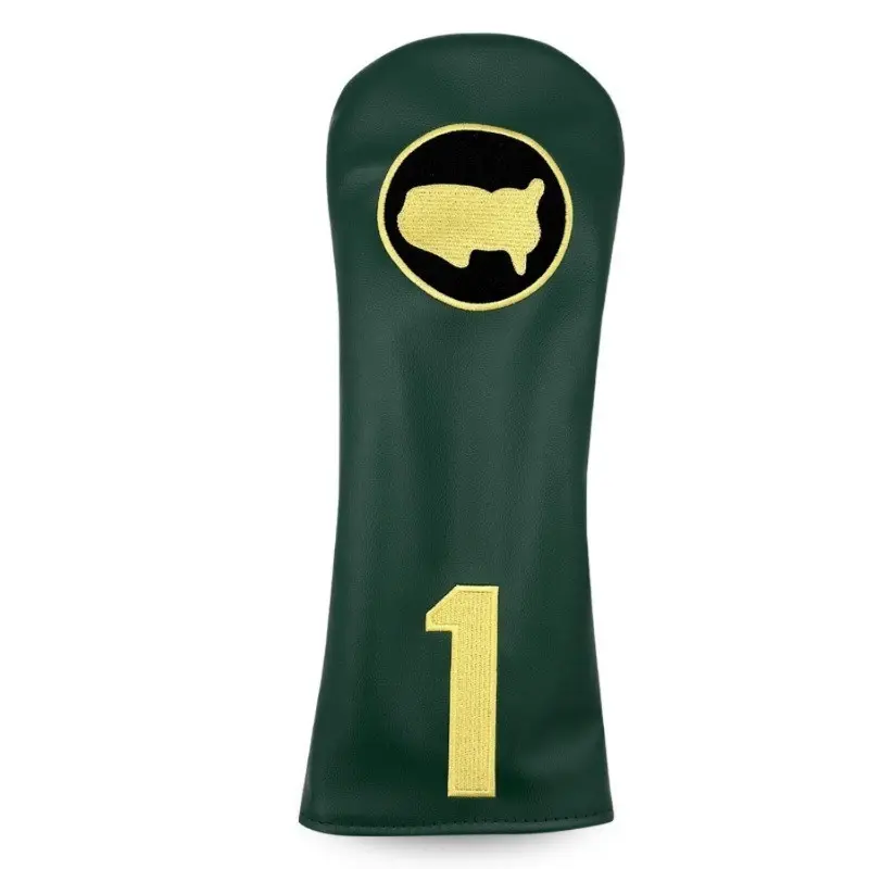Augusta Style Golf Club Head Covers, Numbered Fairway Hybrid Sleeves, Soft PU Leather Golf Equipment Protection, Durable Design