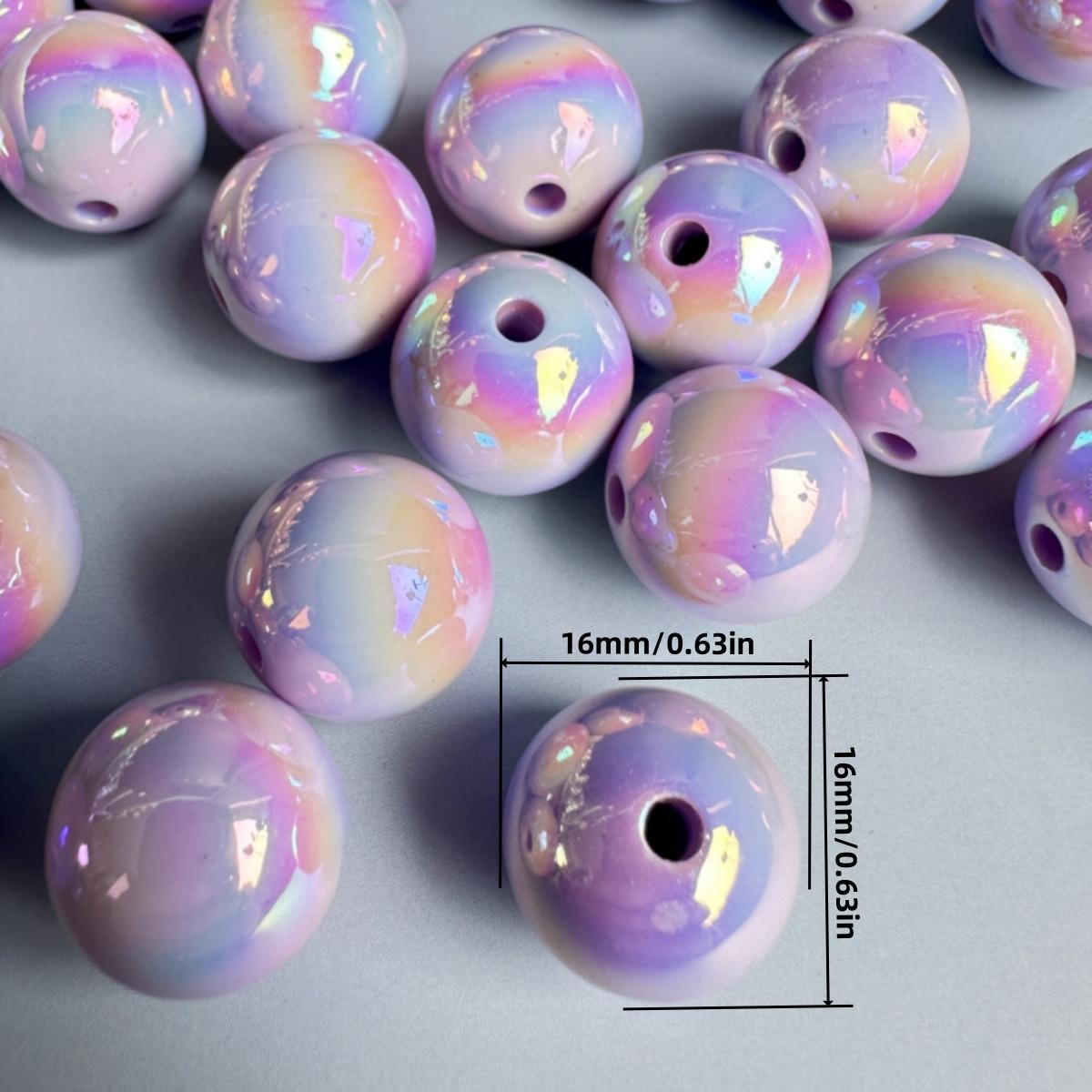 16 mm Resin Beads, Loose Beads for Necklace and Bracelet DIY Jewelry Silicone Accessory Kit, Jewelry Making Accessories Bead Set, Handmade Crafts Supplies, DIY Mixed Beads, DIY Galaxy Beads, Diy Beading Accessories