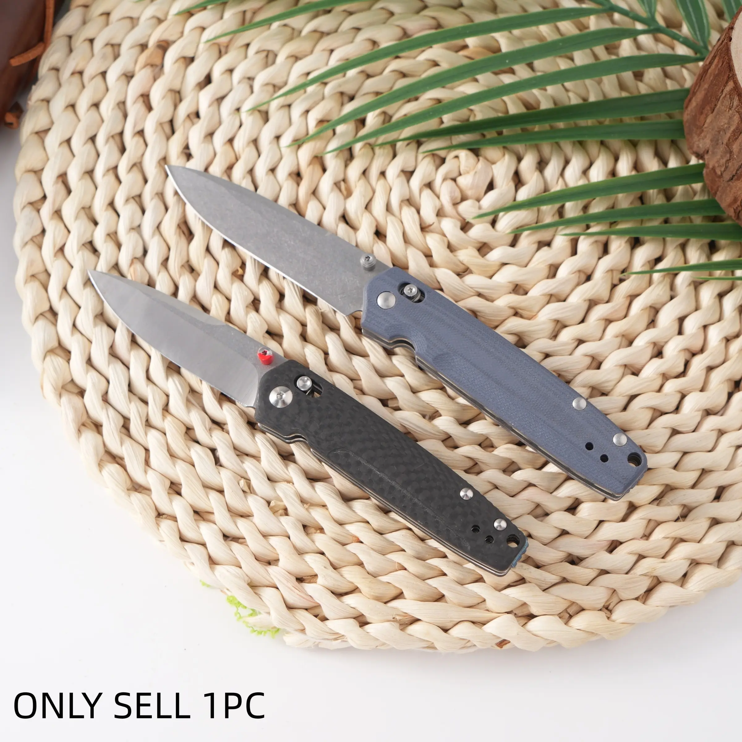 1pc 485 Folding Knife, G10/carbon Fiber Handle, Lightweight Pocket Knife, High-Quality Daily Use, Camping, Christmas, Valentine's Gift