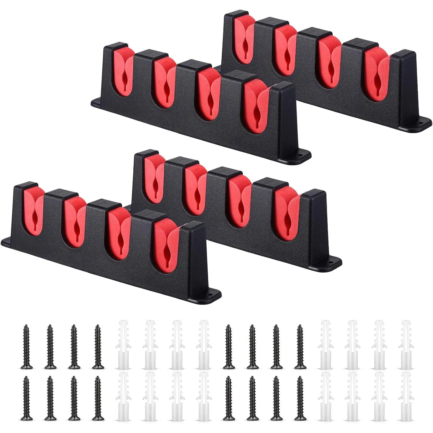 4 count Rod Holders for Fishing Boat Wall Mount Fishing Pole Holders Horizontal EVA  Garage Rod Rack Summer Boat Accessories for Men Gifts