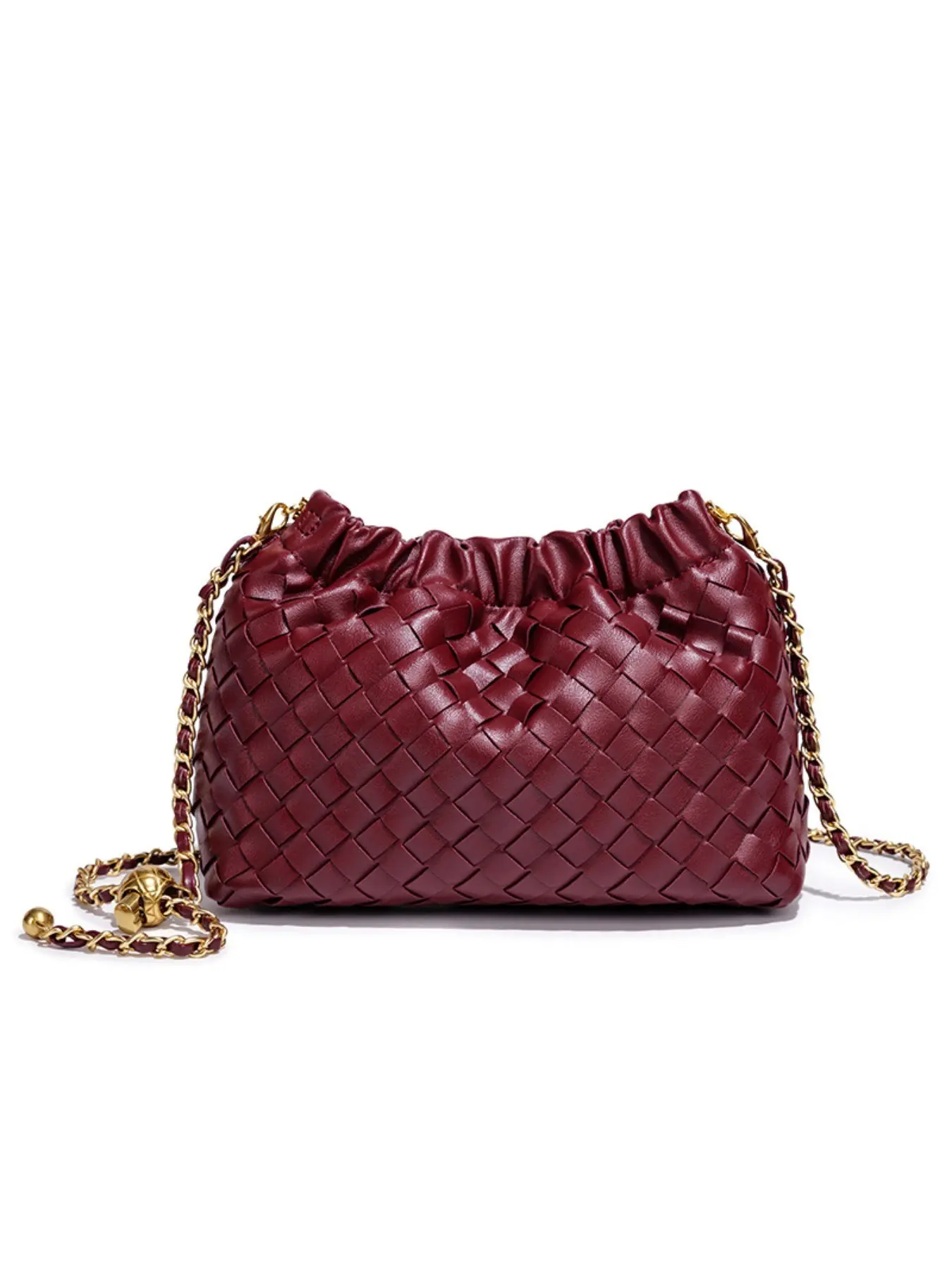 Handmade Woven Cloud Bag, Small Charming Chain Crossbody Bag, Versatile Luxury Women's Shoulder Bag, Fashionable Single Strap Bag