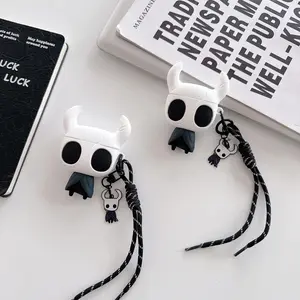 Hollow Knight Inspired Earphone Case Cute Detachable Wireless Bluetooth Earbuds Protective Cover Shockproof Durable Fashion Accessory Compatible AirPods Pro 1 2 3 4 Pro2 Storage Shell
