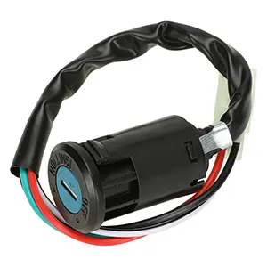 4-Wire Pin Ignition Start Switch with Wire Connector - Biker Lock & Bike Parts for ATV Quad Bike, 50cc-125cc 4-Wheelers, 110cc ATVs Compatible with Tao Tao, Coolster, Sunl, Roketa, Kazuma (Check Fit First)