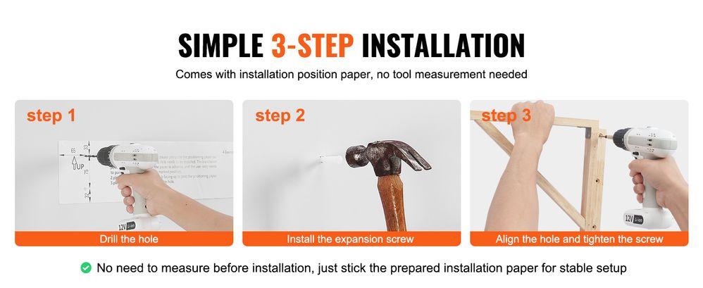 TikTokShopBlackFridayVEVOR Wall Mounted Folding Table, 31.5" x 23.62" Wall Mount Drop Leaf Table, Wooden Floating Desk with Iron Bracket, Fold Down Desk for Small Spaces, Home Office, Dining, Laundry Room, Kitchen, Bar