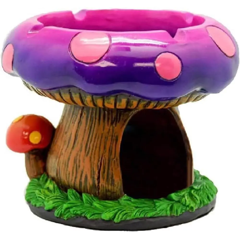 Cute Mushroom House Ashtrays with Storage - Cool Ashtrays for Weed Smokers and Bong Users with Smoking Accessories Collection(Mushroom Ashtray)