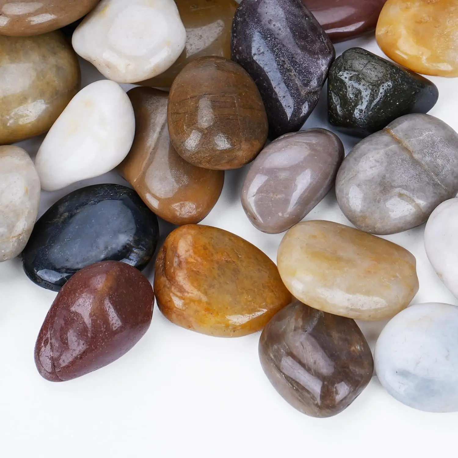 18lbs River Rocks for , 1-1/2 inch Decorative Garden Rocks Outdoor Landscaping, Large Polished  Stone for Walkways, Yard, Vases, Crafts