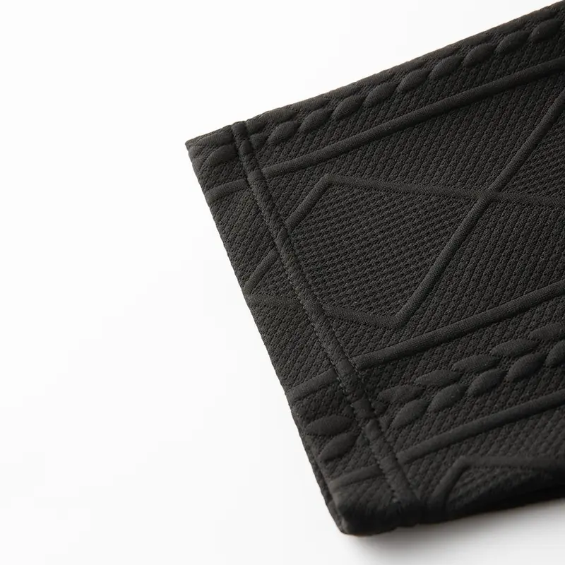 Product Introduction of Men's Summer Casual Sports Suit 2-Piece texture Set Jacquard Texture Fabric Breathable Round Neck T-Shirt & Shorts Formal Tropical Man Top Suits Menswear Clothes Crewneck Shortsleeve Suitable for daily leisure running tiktok shop deals gifts for him 4