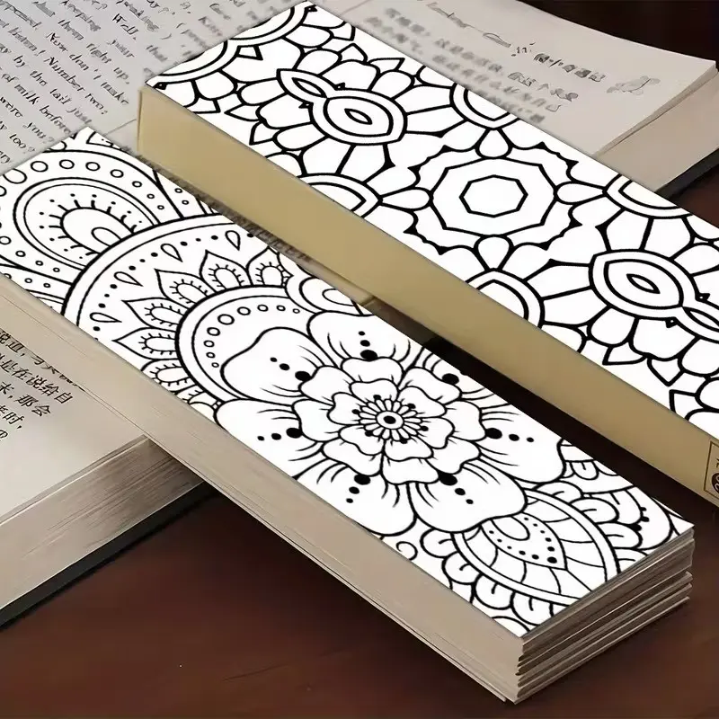 32pcs Mandala Coloring Bookmarks Suitable for Adults  - DIY Coloring Pages, & Vibrant Bookmarks, Book Lover Gifts, Page Markers for Books, Journals, Tablets, Book Accessories, Ideal for Teachers, Students, Coloring Enthusiasts