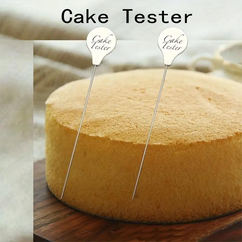 Professional Cake Tester Stick, Long Stainless Steel Baking Tool, Sharp Tip for Doneness Check, Non-Stick Design, Ideal for Layer Cakes, Cheesecakes, Cupcakes