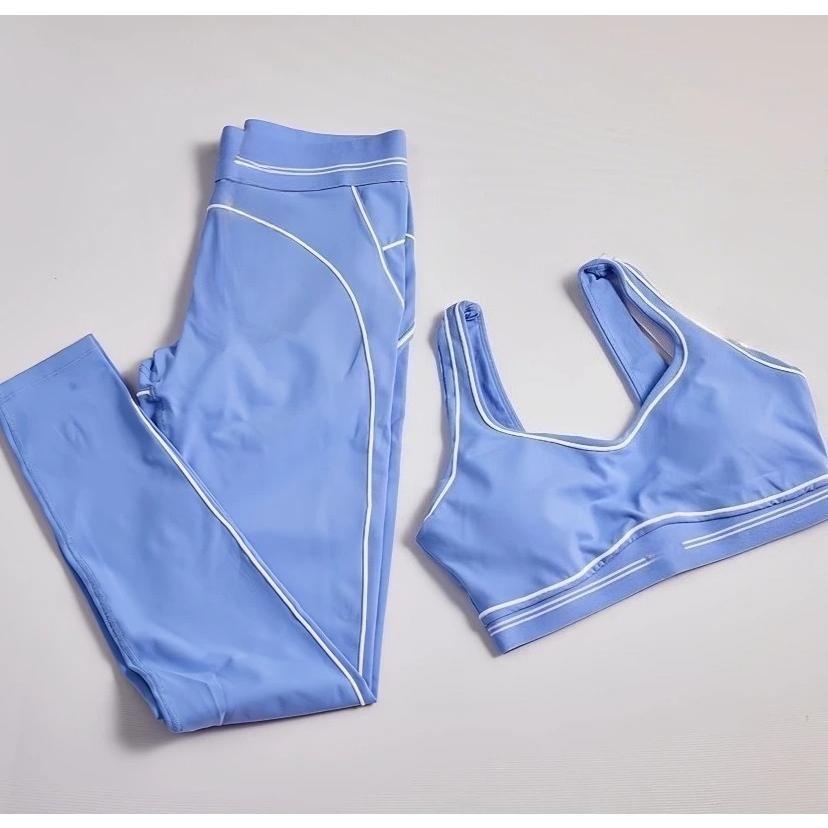 Fashionable sports suit Pilates Tight sports pants Running Yoga high-waisted stretch fitness pants set