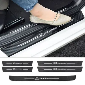 Car Door Edge Protector Carbon Fiber, Universal Threshold Sticker, Scratch-Resistant Transparent Film, Waterproof, for Kia Models