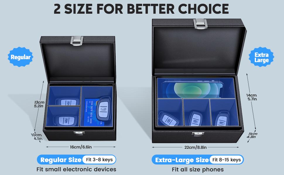 Faraday Box for Car Keys, Key Fob Signal Blocker Rfid Box for Car Keys, Faraday Key Fob Protector Signal Blocking Box