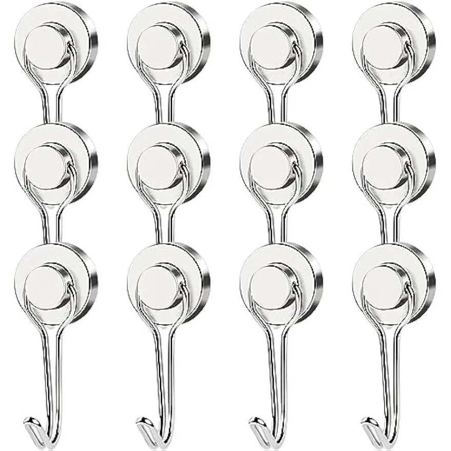 MIKEDE Magnetic Hooks Heavy Duty 40LB+ Swivel Swing Strong Magnet Hook | Neodymium Hook Magnets for Hanging Home Workplace Metal Door Office and Garage