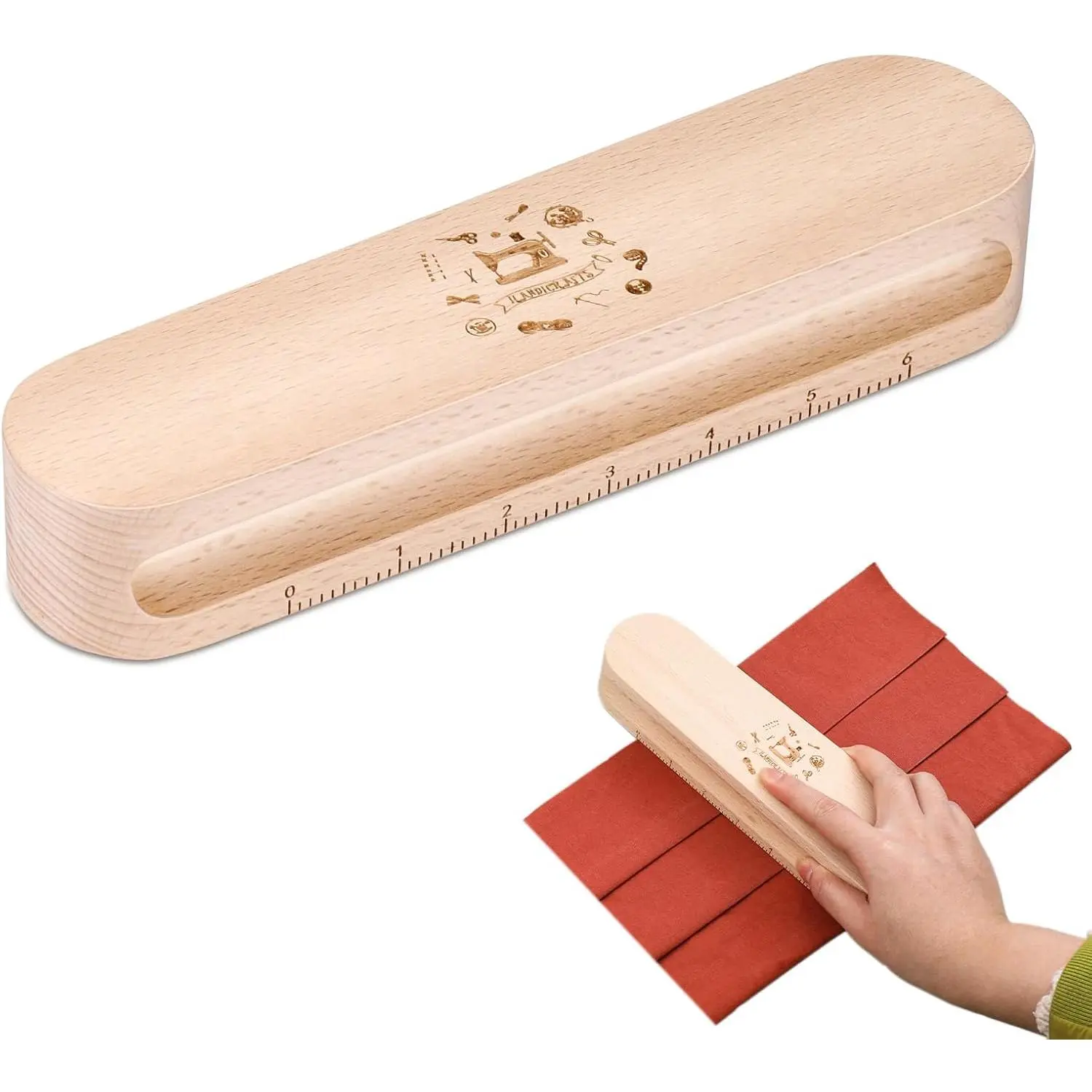 Tailors Clapper Wooden Clapper for Quilting Clapper Sewing Tool | Professional Hardwood Tailors Clapper for Quilting and Ironing, Quilters Pressing Tools for Wrinkle Sewing, Fabric Folds
