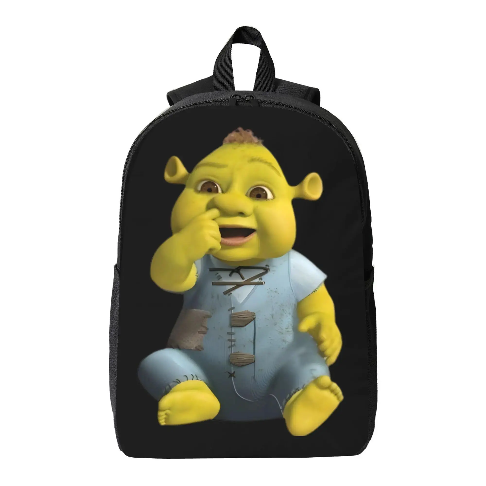Shrek cartoon Canvas Backpack for Women - 15" Laptop Tote w/ Makeup Organizer, Mesh Pockets & Bottle Holder | Water-Resistant lightweight backpack backpacks  to  wear  to  school