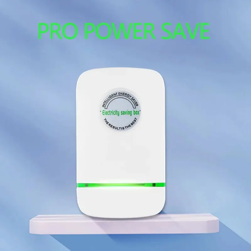 Pro Power Save Electricity Energy Saver 90V-250V Home Office Electricity Saving Box EU Plug Stable Voltage Power Saver Stainless Steel Business Watch workout