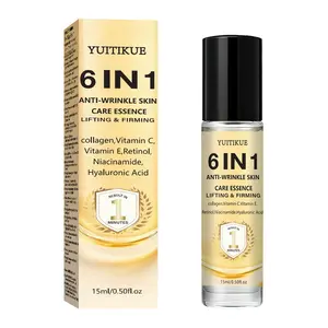 15ML Yuitikue Six-In-One Anti-Wrinkle Firming Essence, Collagen VC Ve Retinol Niacinamide Hyaluronic Acid, Moisturizing Wrinkle Reduction