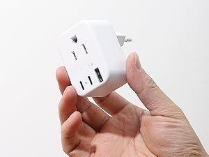 SQ-APT017 European Travel Plug Adapter for International,  Italy Spain Power Adapter 2 Outlets 2 USB C Ports, Type C Adapter Travel Cruise Essentials for US to Most Europe France Germany EU, 2 Pack