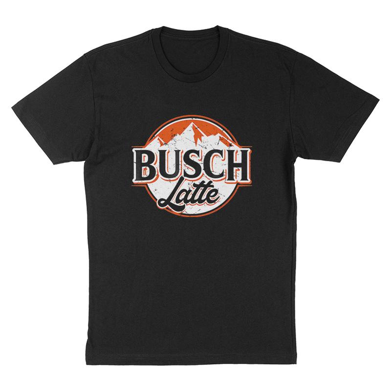 Busch Latte Apparel Vintage Tee, Funny Beer Meme Casual Short Sleeve For Daily Outfits