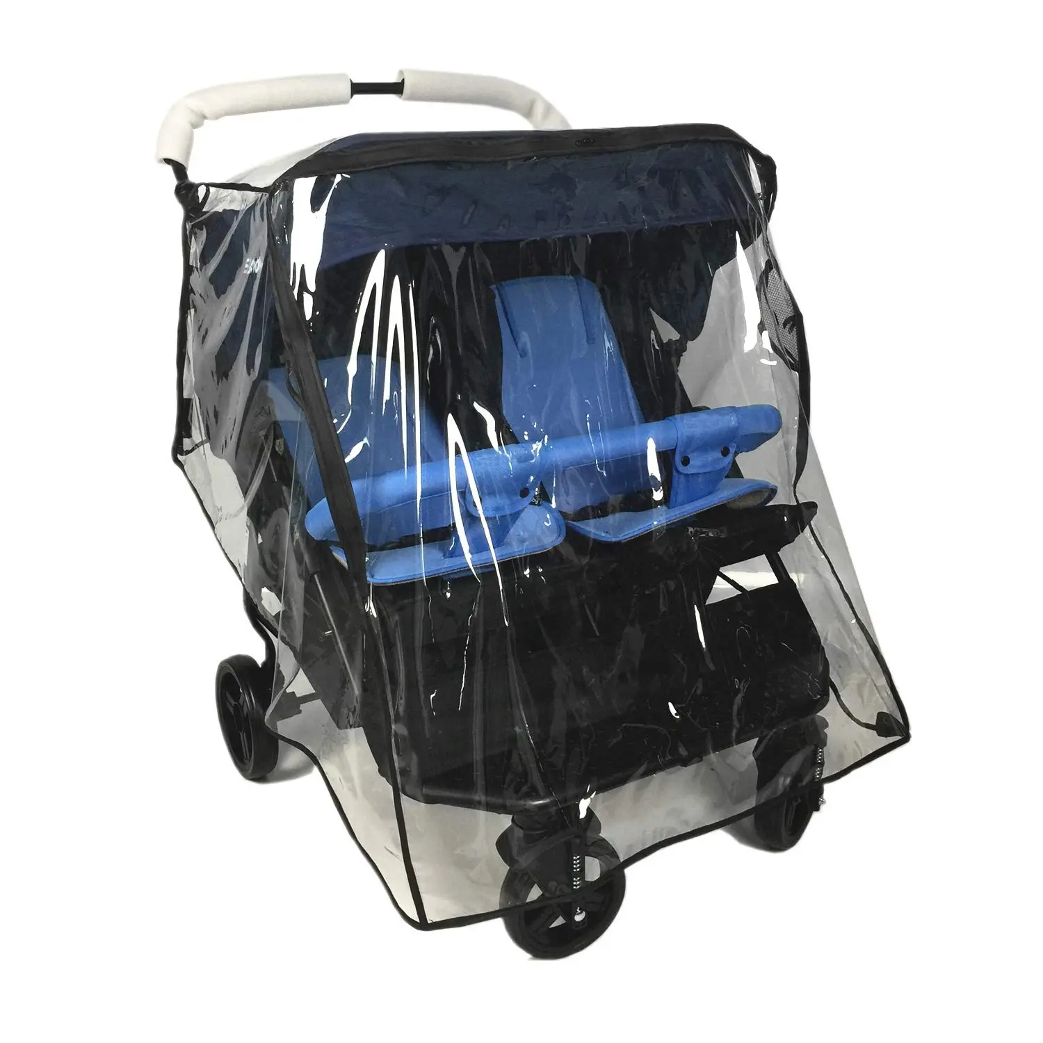 Universal Rain Cover for Side by Side Double Stroller, Windproof & Waterproof Baby Stroller Cover, Outdoor Weather Protection Accessories(Gift)