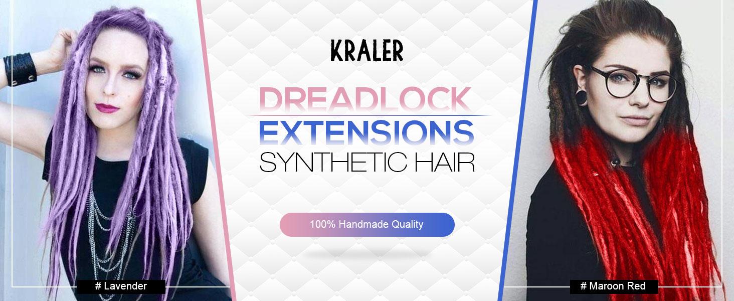 BASIC SUPPLY 18" Double Ended Dreadlock Extensions, 20 Strands Handmade 613 Blonde Synthetic DE Dreads Extensions, Thin 0.6cm Width Reggae Hippie Soft Dreads Style for Woman