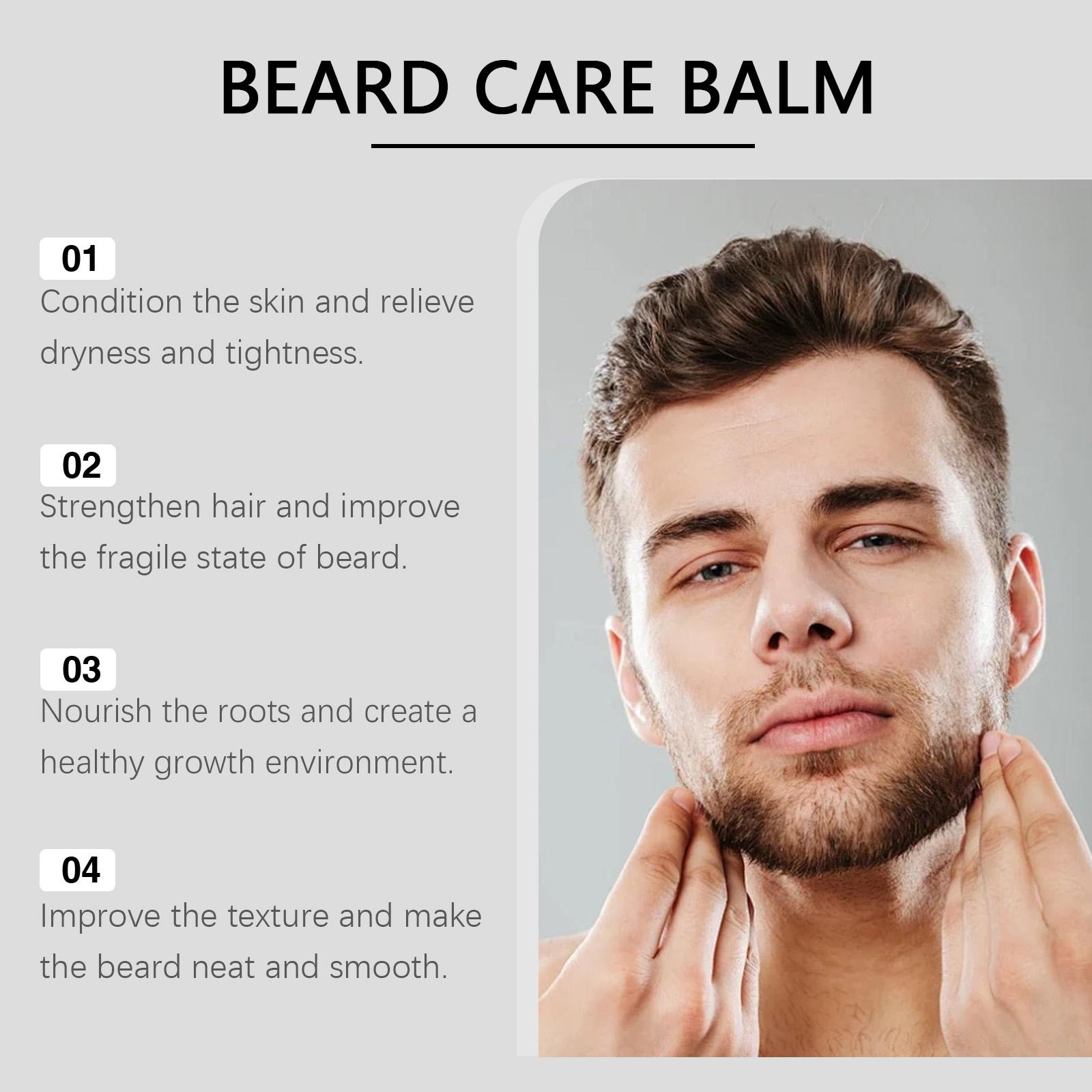 Beard Balm:Powerful Growth Balm, Beard Stimulating Balm, Moisturizes & Strengthens Beard, 100 Ml / 3.5 Oz Hair Care