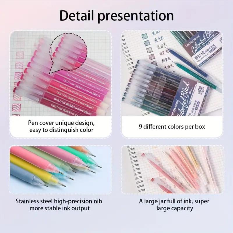 Colored Gel Pen Set, 1-Set Retro Colored Graffiti Pens, Stackable Colorful Ink Pens, Writing Pens for Office, School and Home