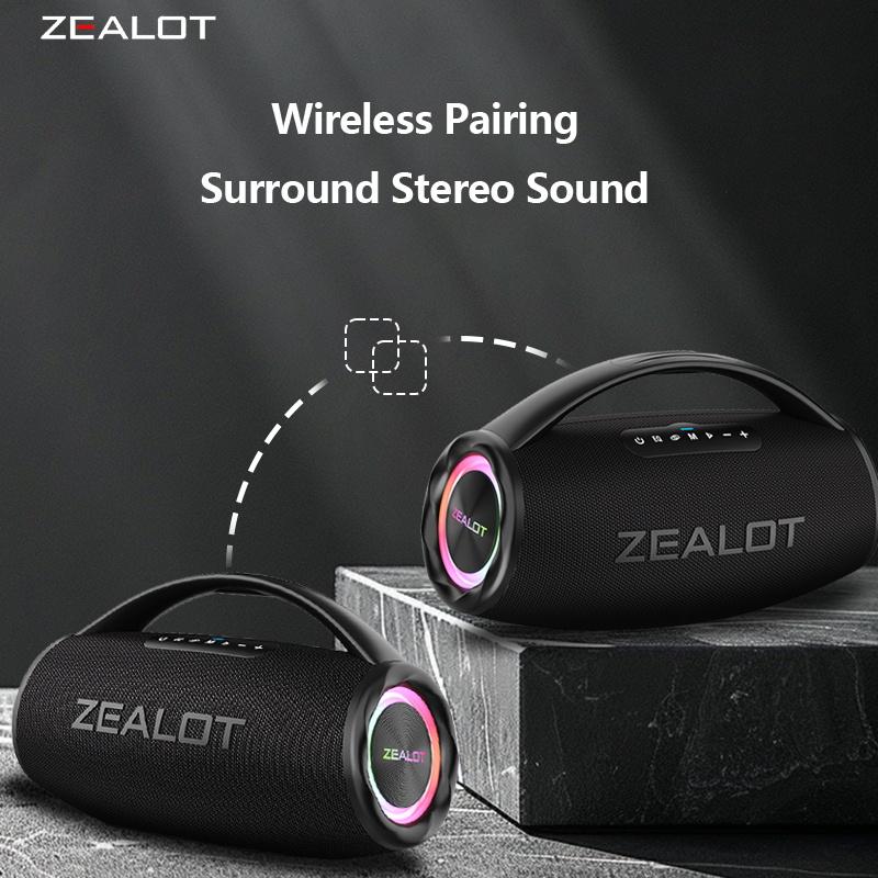 ZEALOT S97 Wireless Speaker, 80W Portable Subwoofer Wireless