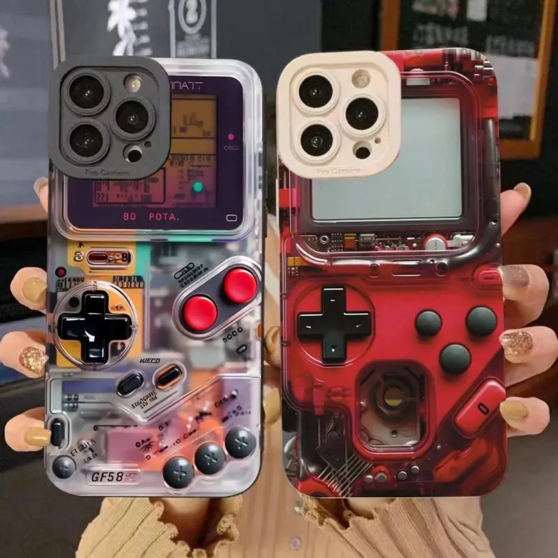 Cool T-Technology Game Console Phone Case For iPhone 17 Air 16 15 14 13 12 11 Pro Max Plus and Samsung S26 S25 S24 S23 S22 Plus Ultra Shockproof Silicone Soft Cover