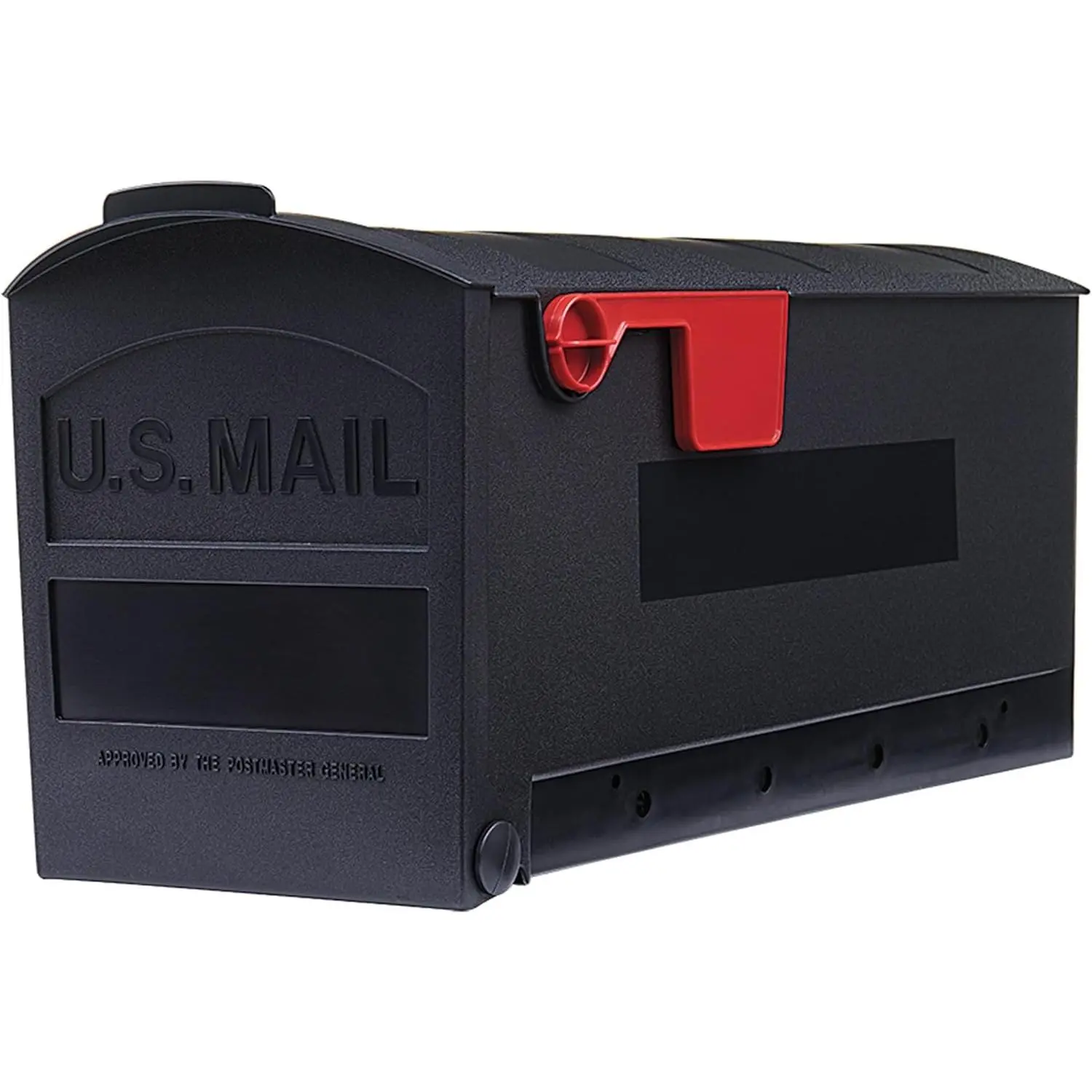 Architectural Mailboxes Patriot Medium Capacity Black Plastic Post Mount Mailbox, Compatibility Code E, Model GMB505BAM