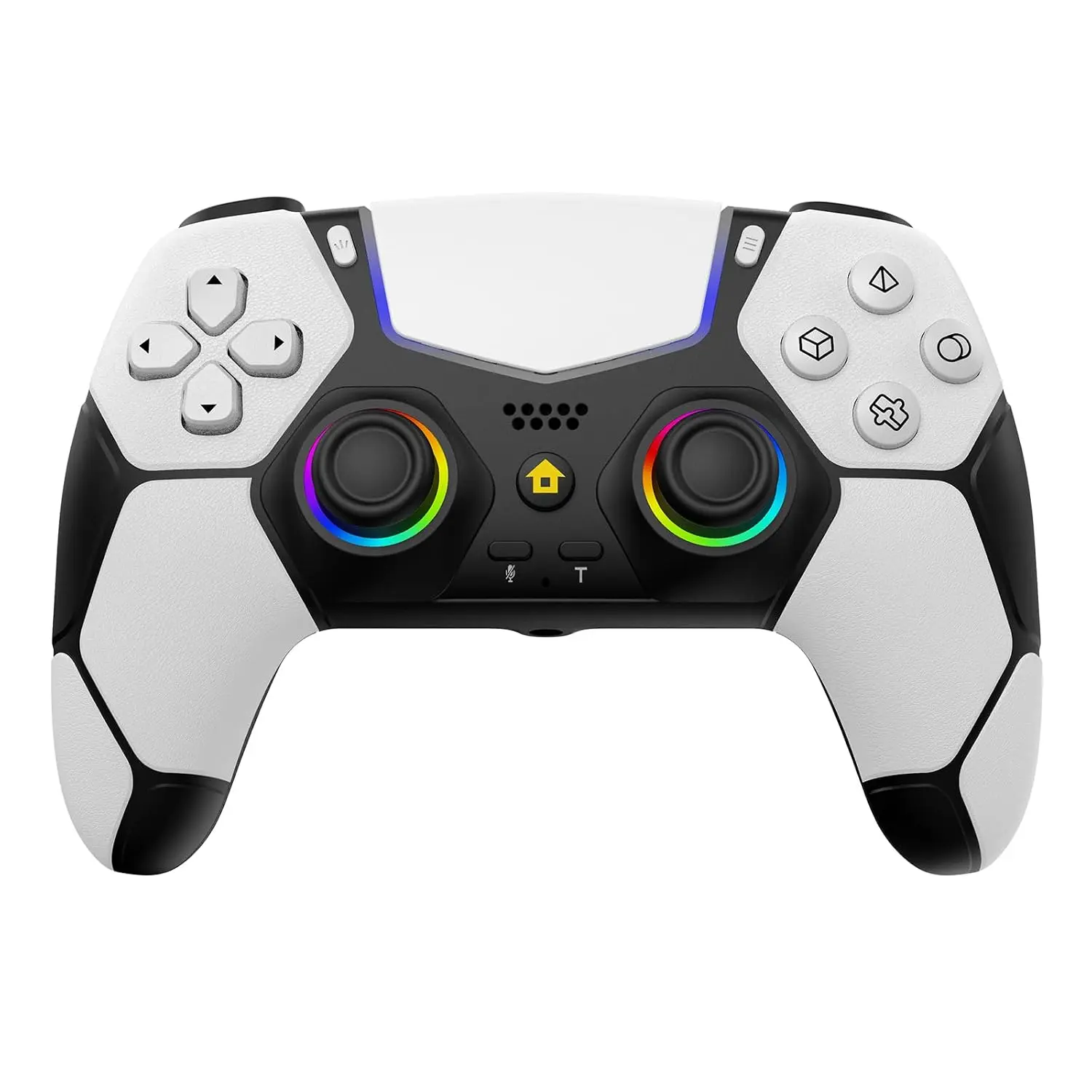 Controller Compatible with PS-5/Pro/Slim/PC (White/Black)