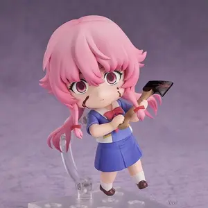 10cm Q Version Nendoroid 2316 Gasai Yuno Future Diary Posable Articulated Collectible Desktop Ornament Model Toy Peripheral Gift