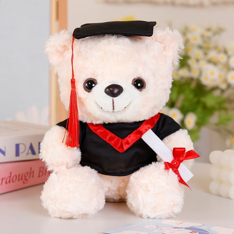 Cute Graduation Gown Teddy Bear Plush Toy, Perfect for Kids' Room Decor, Special Gifts for Christmas, Graduation, Birthday, New Year, Mother's Day