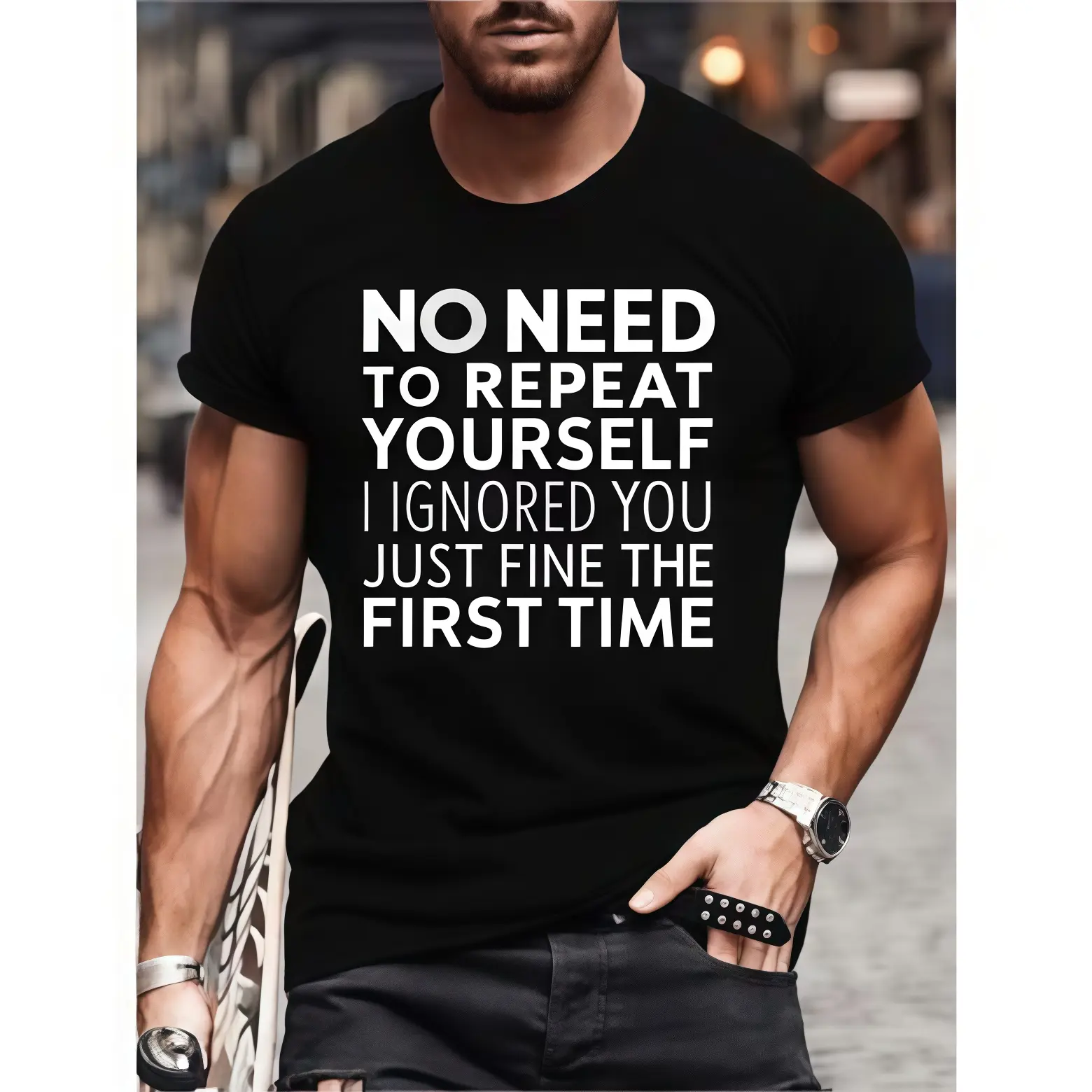 No Need To Repeat Yourself Graphic T-Shirt, Cute Fashion Outfit for Him Her, Comfort Cotton Top, Perfect Valentine's Day Gift, Birthday Present For Friends Family, Oversized Style, Funny Sarcastic Quote Tee, Best Gift For Introverts, Gag Gift Idea