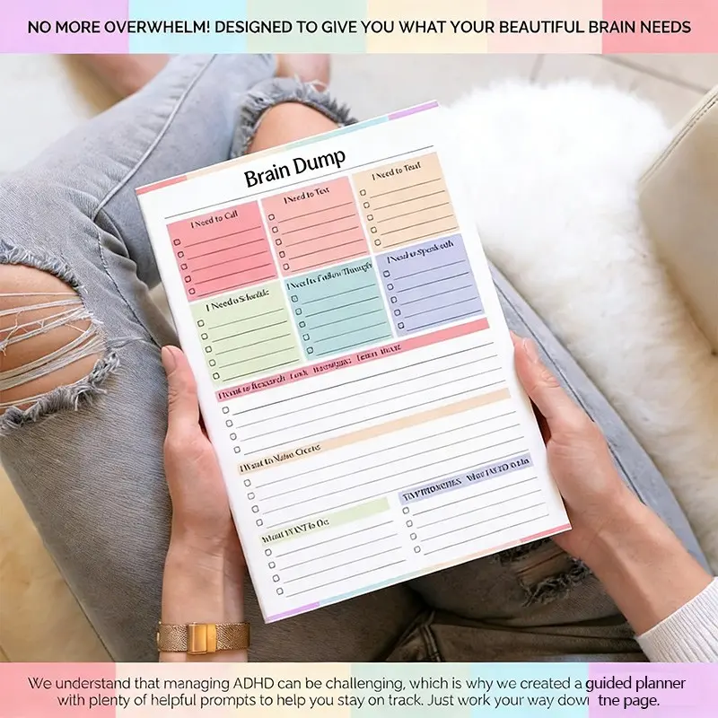 Daily Planner, Productivity Planner and To-Do List Notebook 5.8 X 8.2 Inches, 50 Pages Perfect for Organizing Weekly Plans, Ideal for Work, Home or Office
