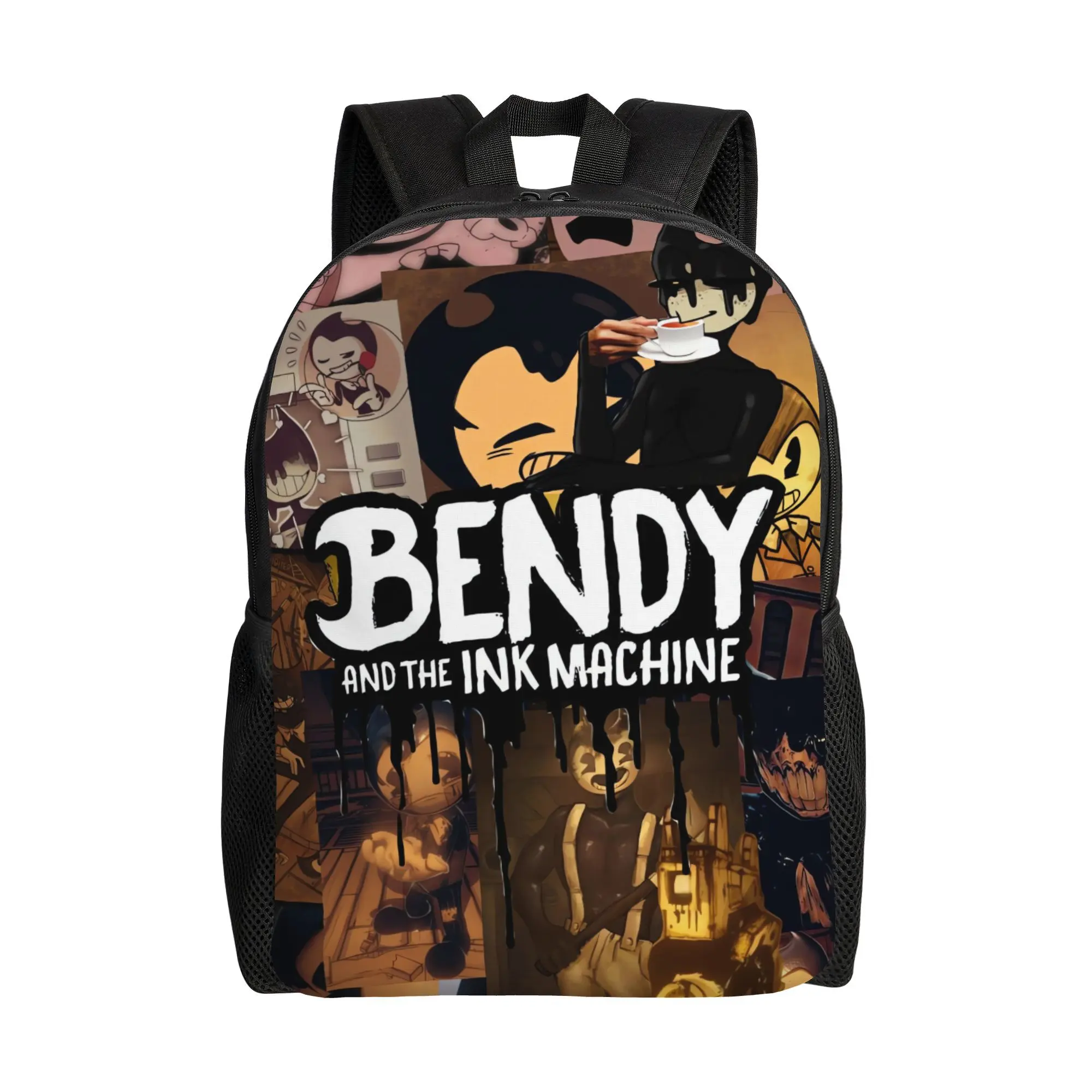 Bendy and the Ink Machine Backpack & - Officially Inspired with Bendy & Ink Machine Characters, Iconic Logo & Game Art, Hand Washable Backpack, Travel, Gaming Fans ( & s)