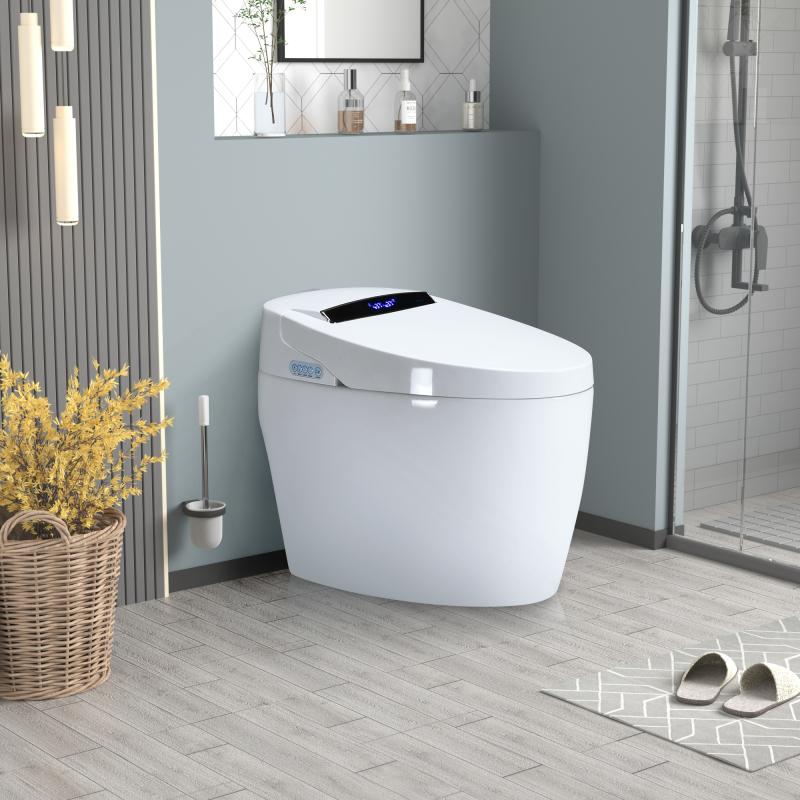 Bellemave Smart Toilets with Heated Bidet Seat Portable Toilet with Bidet Built Intelligent Auto Open Close Seat Dryer Warm Water Modern Features Hands-Free Operation & Foot Sensor Bellemave Smart Toilets with Heated Bidet Seat Portable Toilet with Bidet Built Intelligent Auto Open Close Seat Dryer Warm Water Modern Features Hands-Free Operation & Foot Sensor