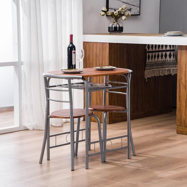 Compact Dining Table and Chairs Set, Easy Assemble Space Saving Table Set for Small Apartments Compact Dining Table and Chairs Set, Easy Assemble Space Saving Table Set for Small Apartments